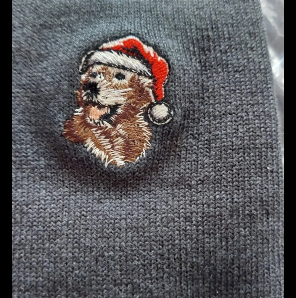 J.Crew Holiday Dog Critter Socks - Retriever Santa Grey O/S Men's BNWT SO